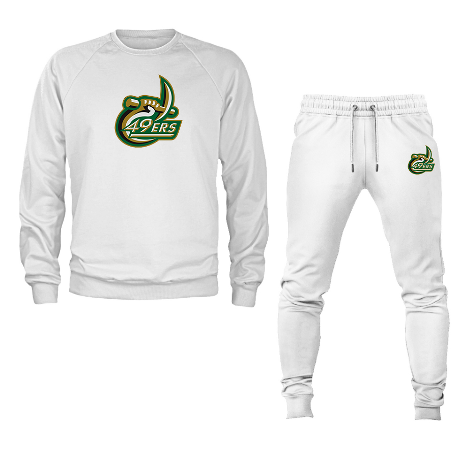 Men's Charlotte 49ers Crewneck Sweatshirt Joggers Suit