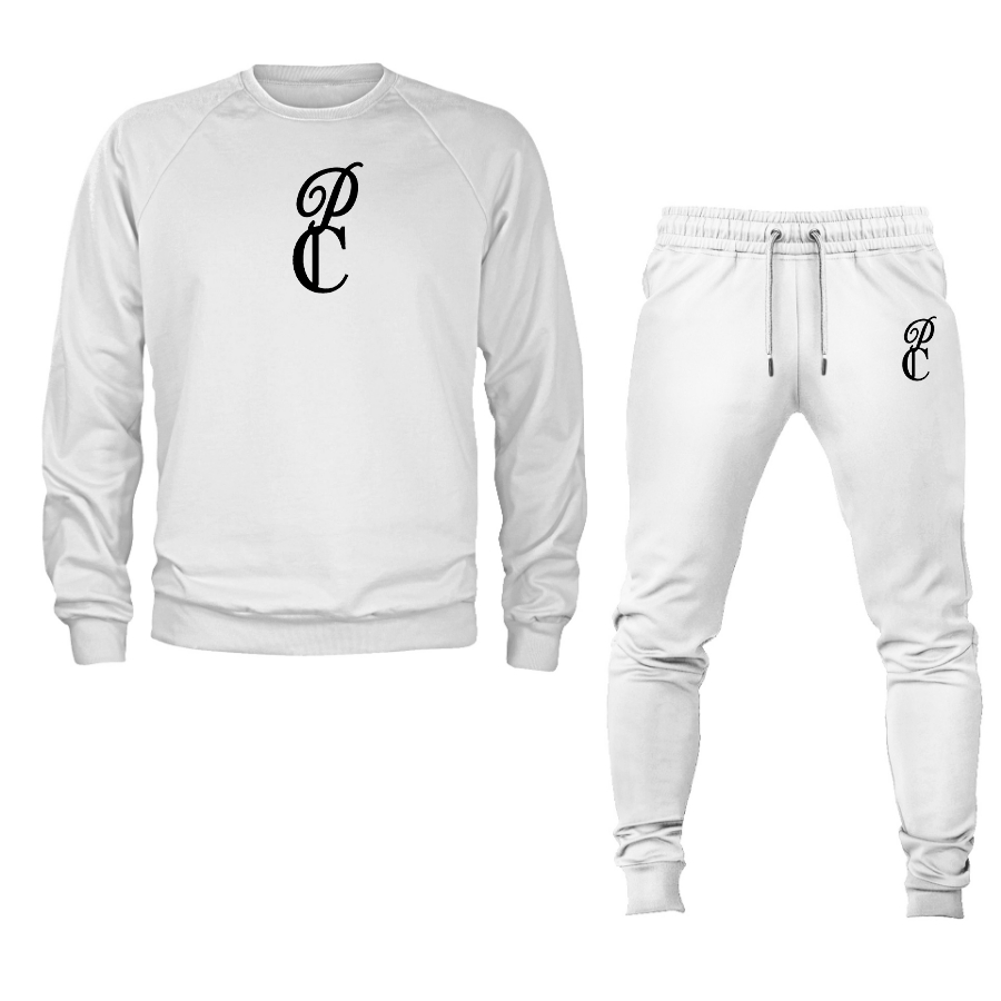 Men's P & C Black  Crewneck Sweatshirt Joggers Suit