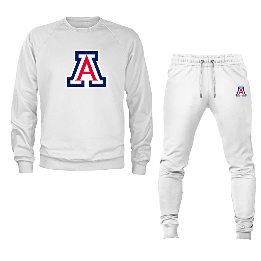 Men's Arizona Wildcats Crewneck Sweatshirt Joggers Suit