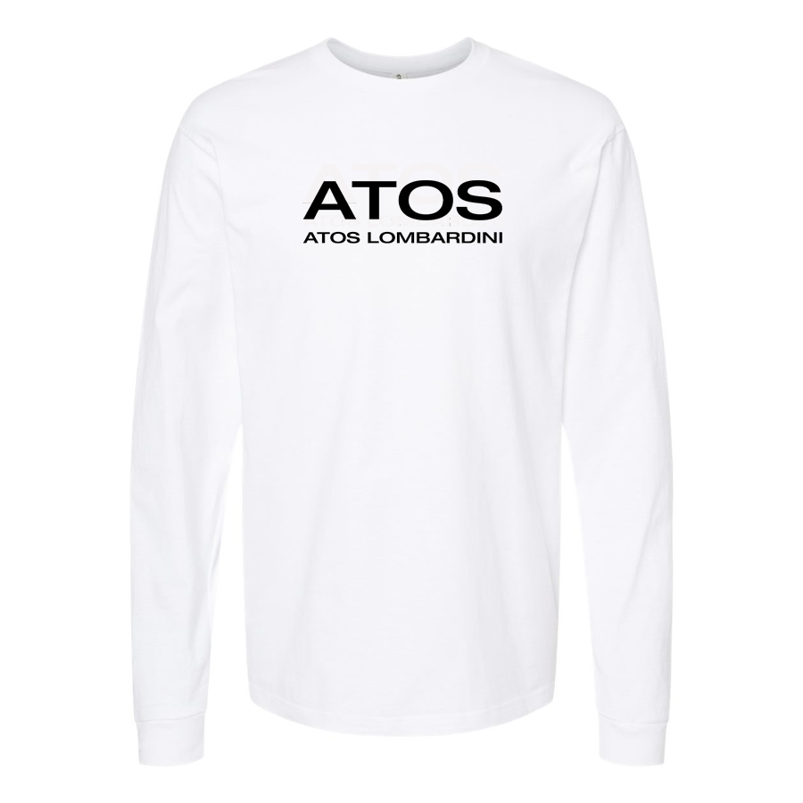 Men's Atos Lombardini  Logo Cotton Long Sleeve T-Shirt