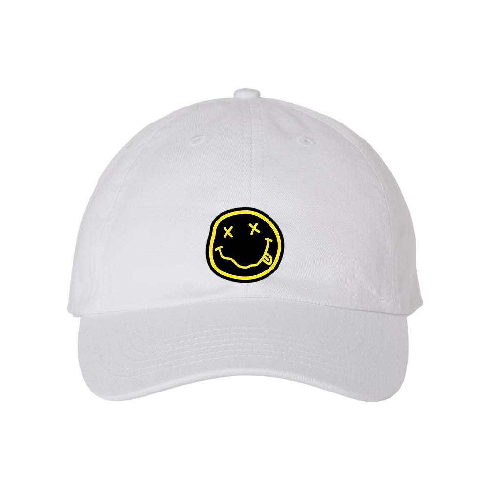 Nirvana Yellow and Black Face Valucap Adult Bio-Washed Classic Dad Hat