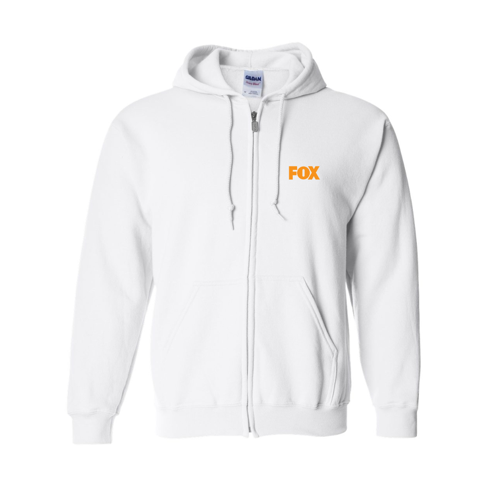 Men's Fox Gildan  Heavy Blend Full Zip Hooded Sweatshirt