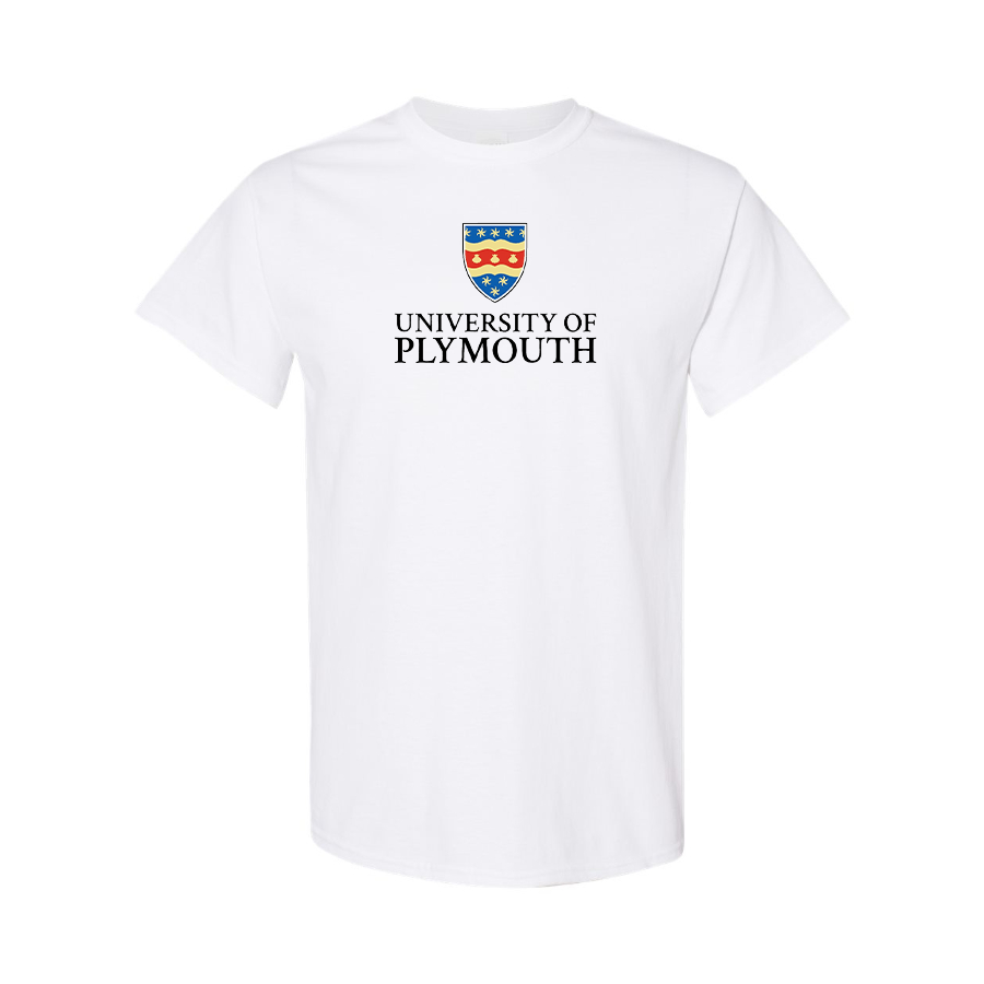 Men's University of Plymouth Logo  Cotton T-Shirt