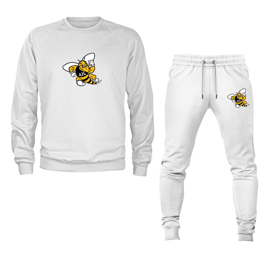 Men's AIC Yellow Jacketss  Crewneck Sweatshirt Joggers Suit