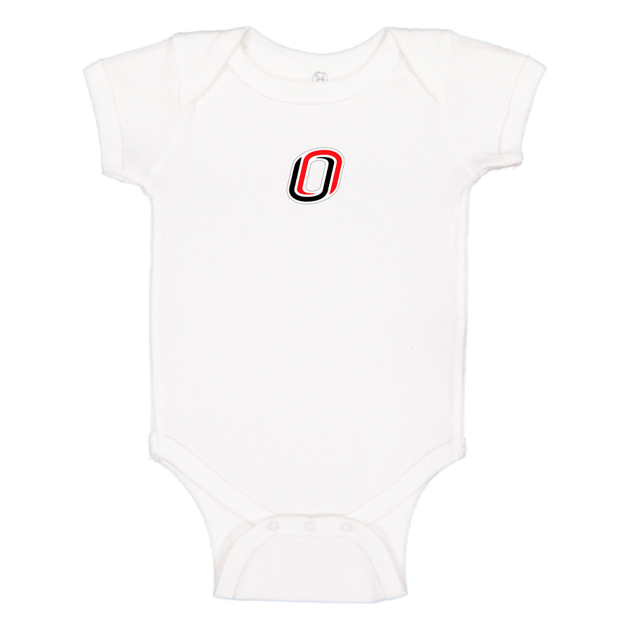 Nebraska Omaha Mavericks Logo  Baby Onesie Romper