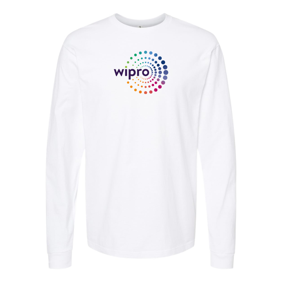 Men's Wipro Logo Cotton Long Sleeve T-Shirt