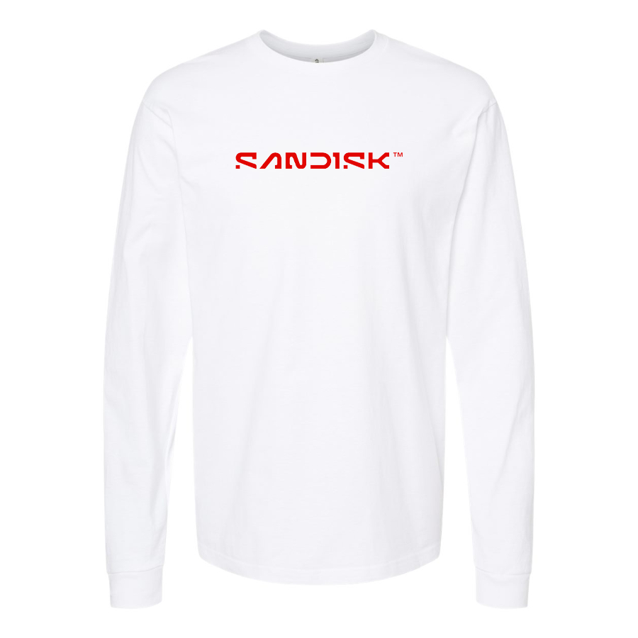 Men's SanDisk Logo Cotton Long Sleeve T-Shirt