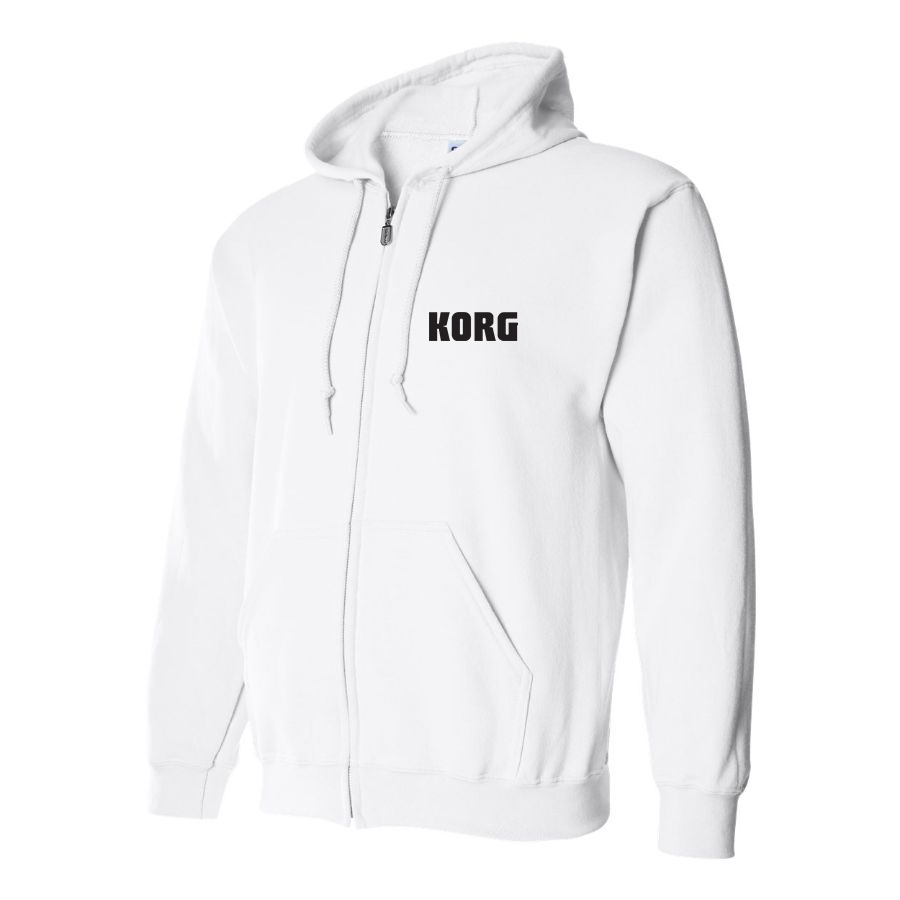 Men's Korg Logo  Zipper Hoodie