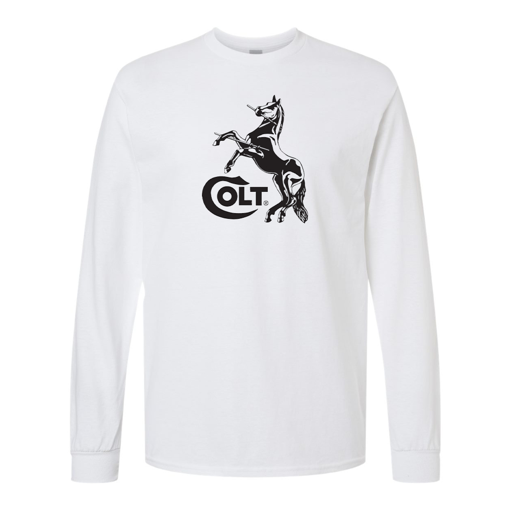Men's Colt Horse Gildan Heavy Cotton Long Sleeve T-Shirt