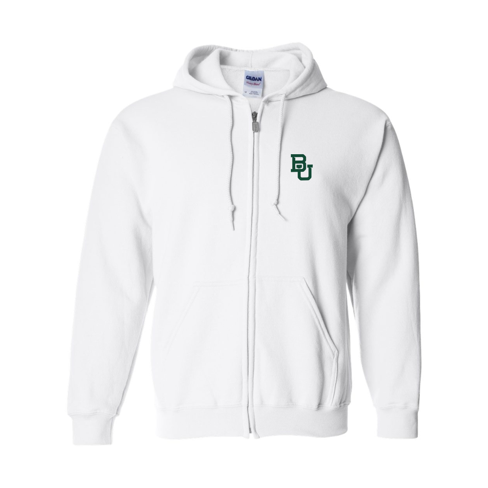 Men's Baylor Bears  Gildan  Heavy Blend Full Zip Hooded Sweatshirt