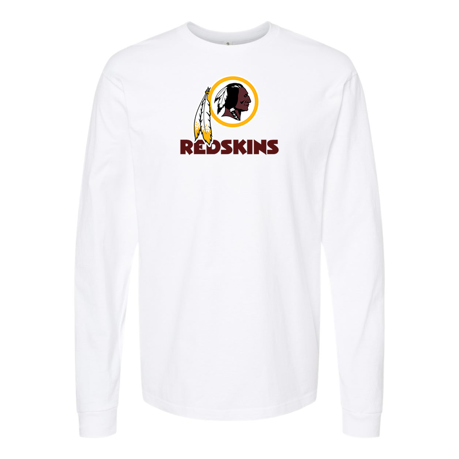 Men's Washington Redskins Logo  Cotton Long Sleeve T-Shirt