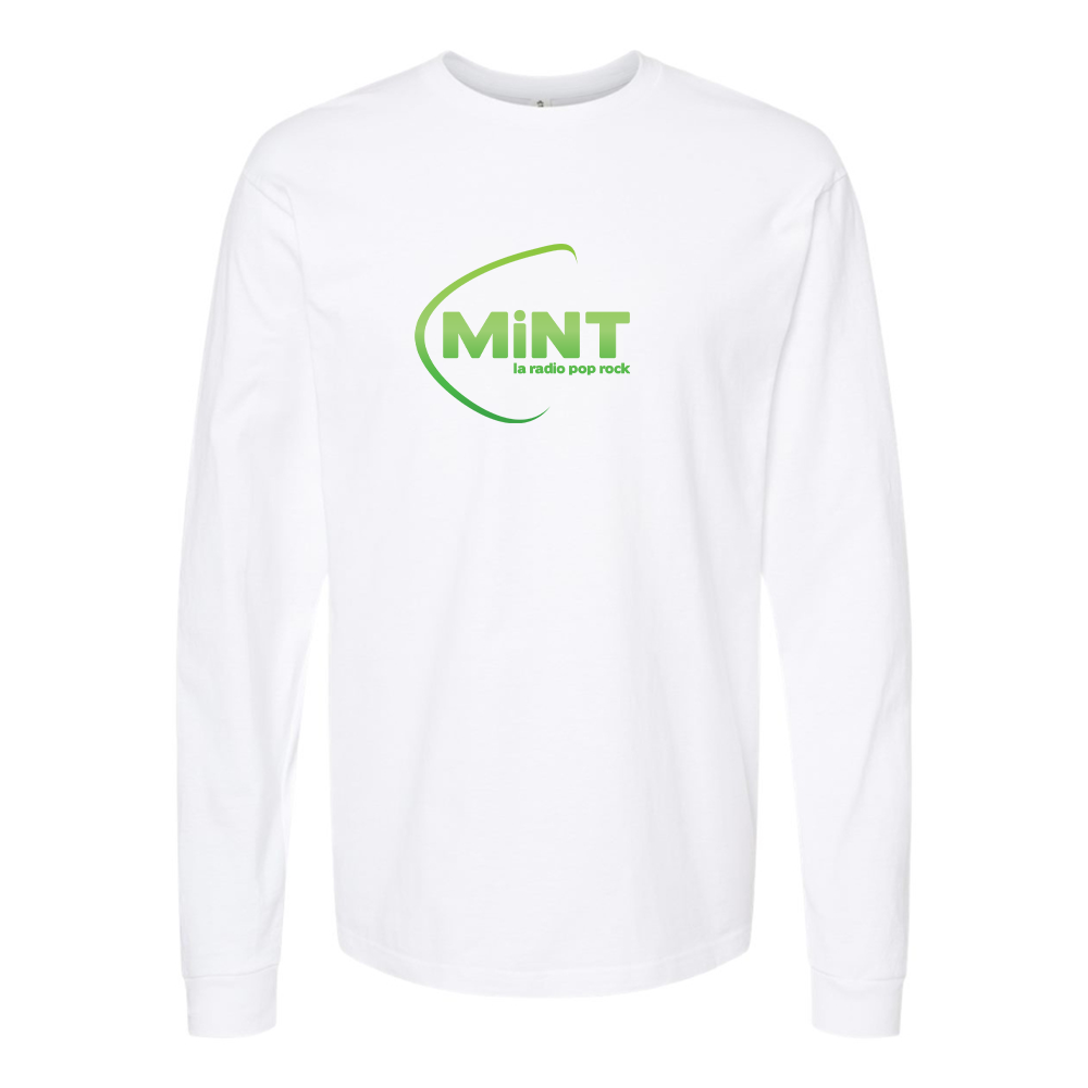 Men's Mint Radio Logo Cotton Long Sleeve T-Shirt