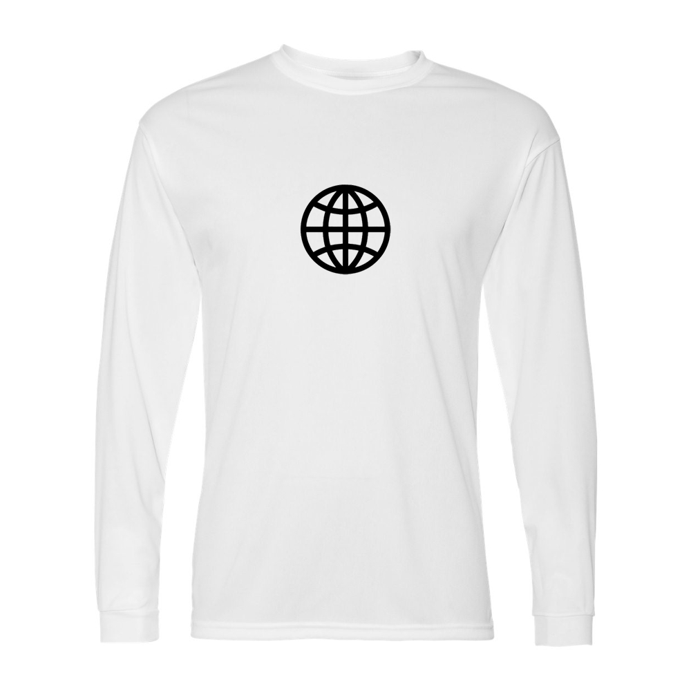 Men's Internet Globe Performance Long Sleeve T-Shirt