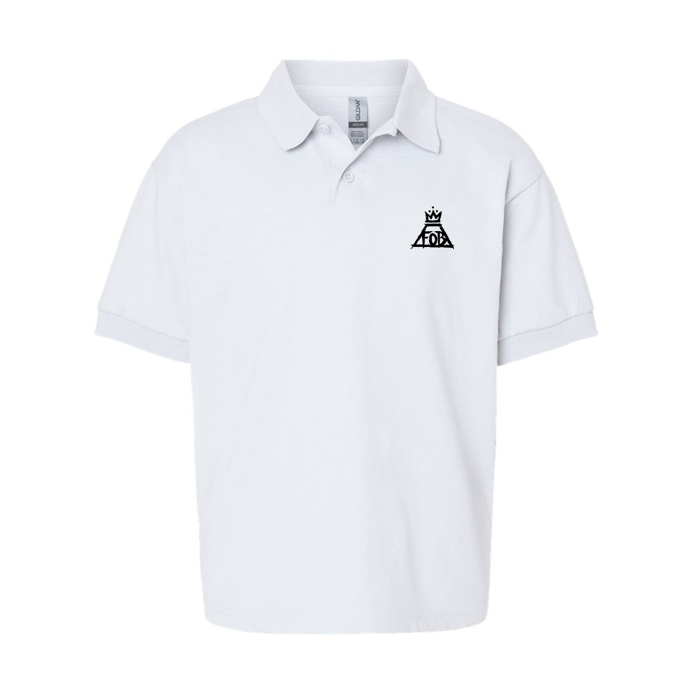 Youth Fall Out Boy  Gildan Dry Blend Jersey Polo
