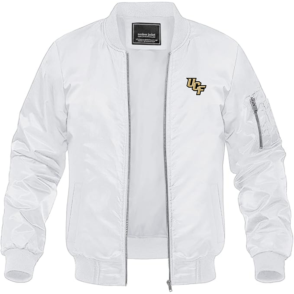 Men's Central Florida Knights  Lightweight Bomber Jacket Windbreaker Softshell Varsity Jacket Coat