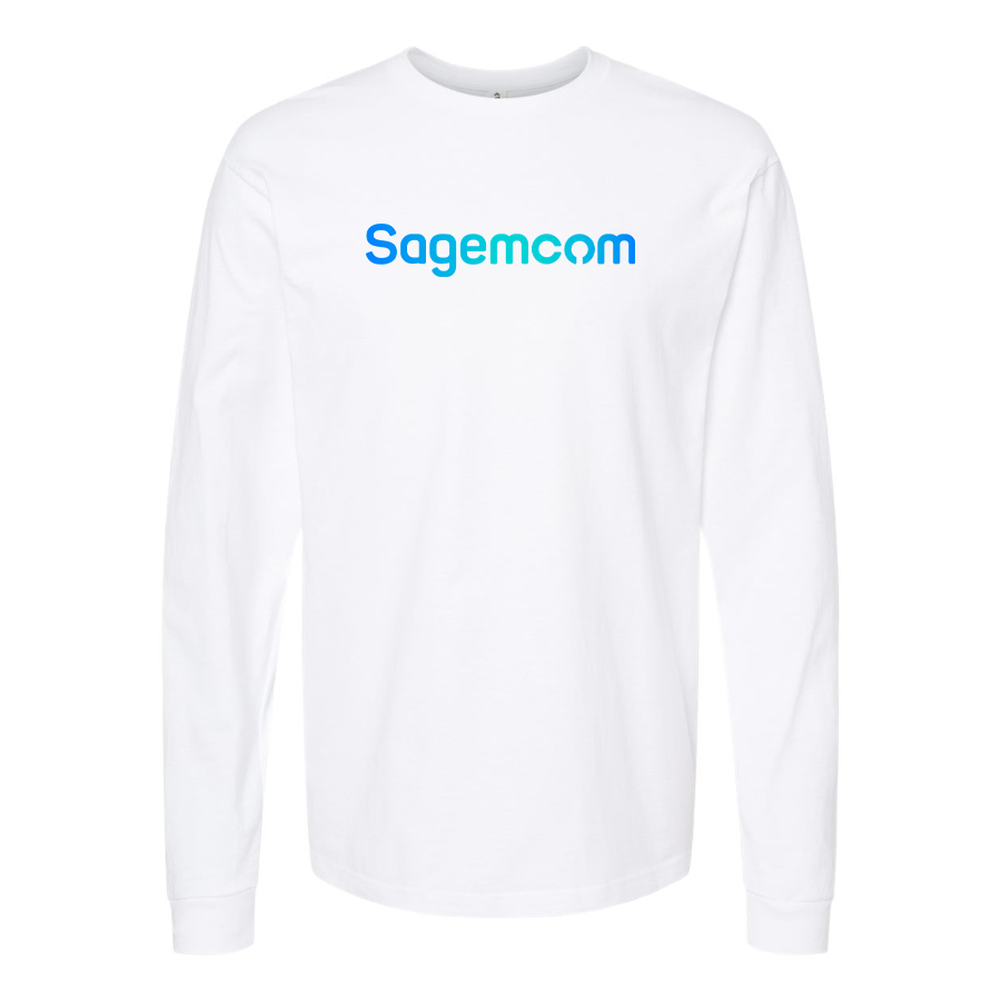 Men's Sagemcom Logo Cotton Long Sleeve T-Shirt