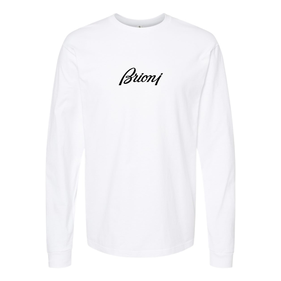Men's Brioni Logo Cotton Long Sleeve T-Shirt