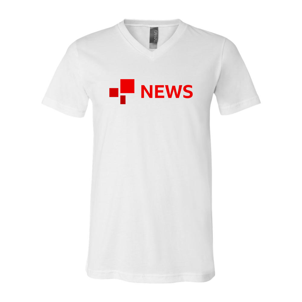 BBC News  BELLA  CANVAS - Jersey V-Neck T-Shirt