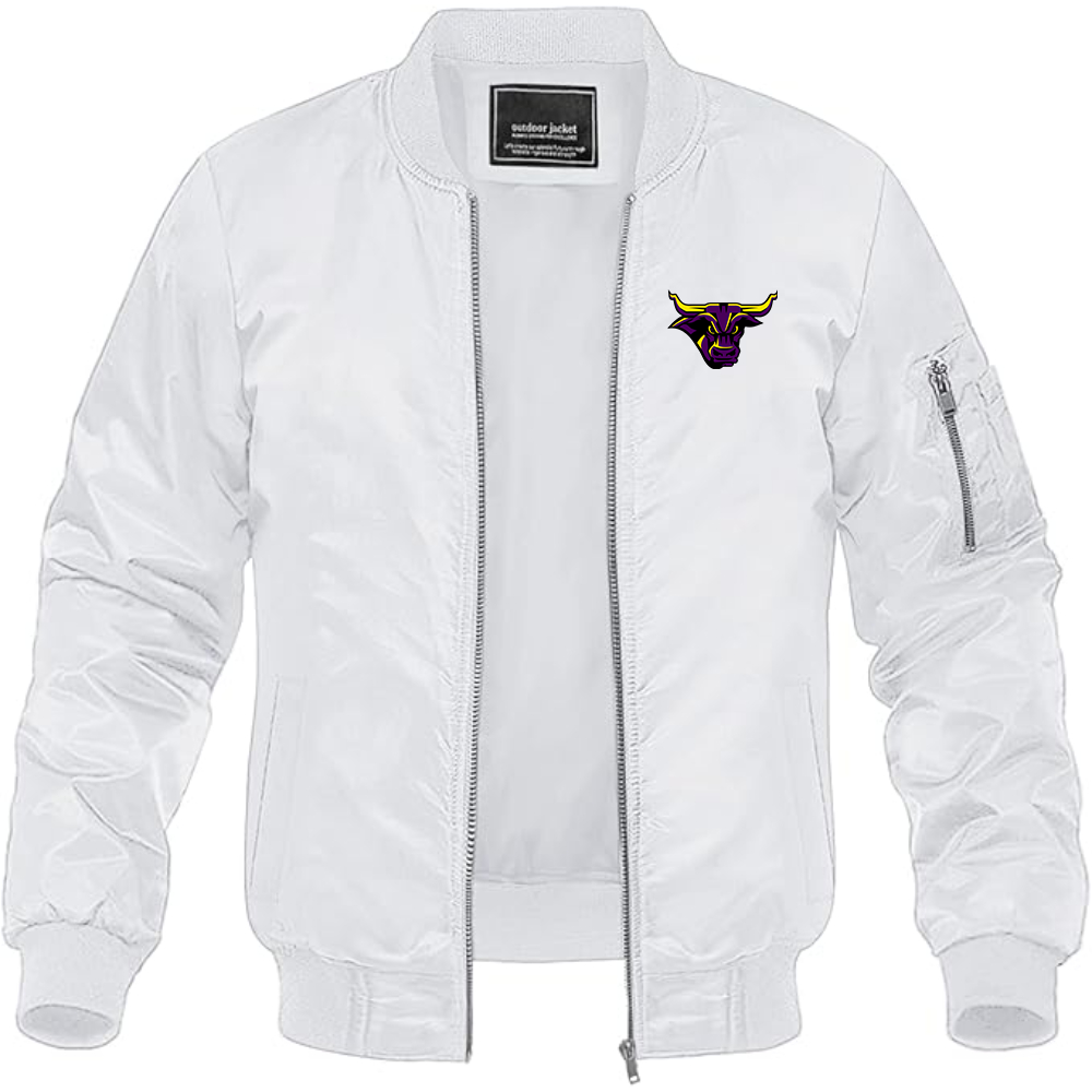 Men's Minnesota State Mavericks Lightweight Bomber Jacket Windbreaker Softshell Varsity Jacket Coat
