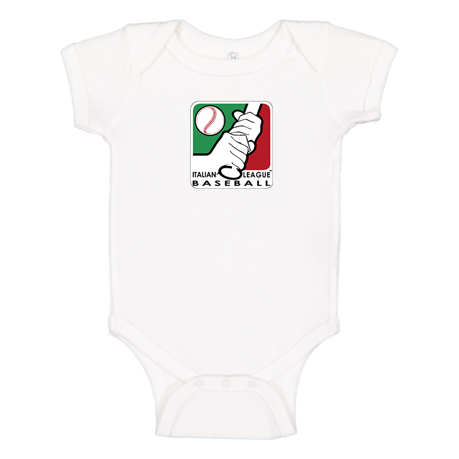 Italian Baseball League  Logo Baby Onesie Romper
