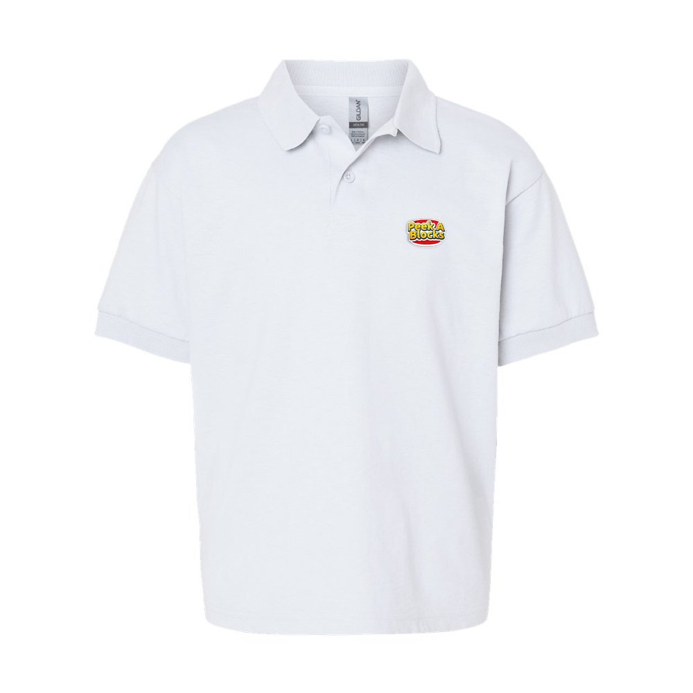 Youth Peek A Blocks Gildan Dry Blend Jersey Polo