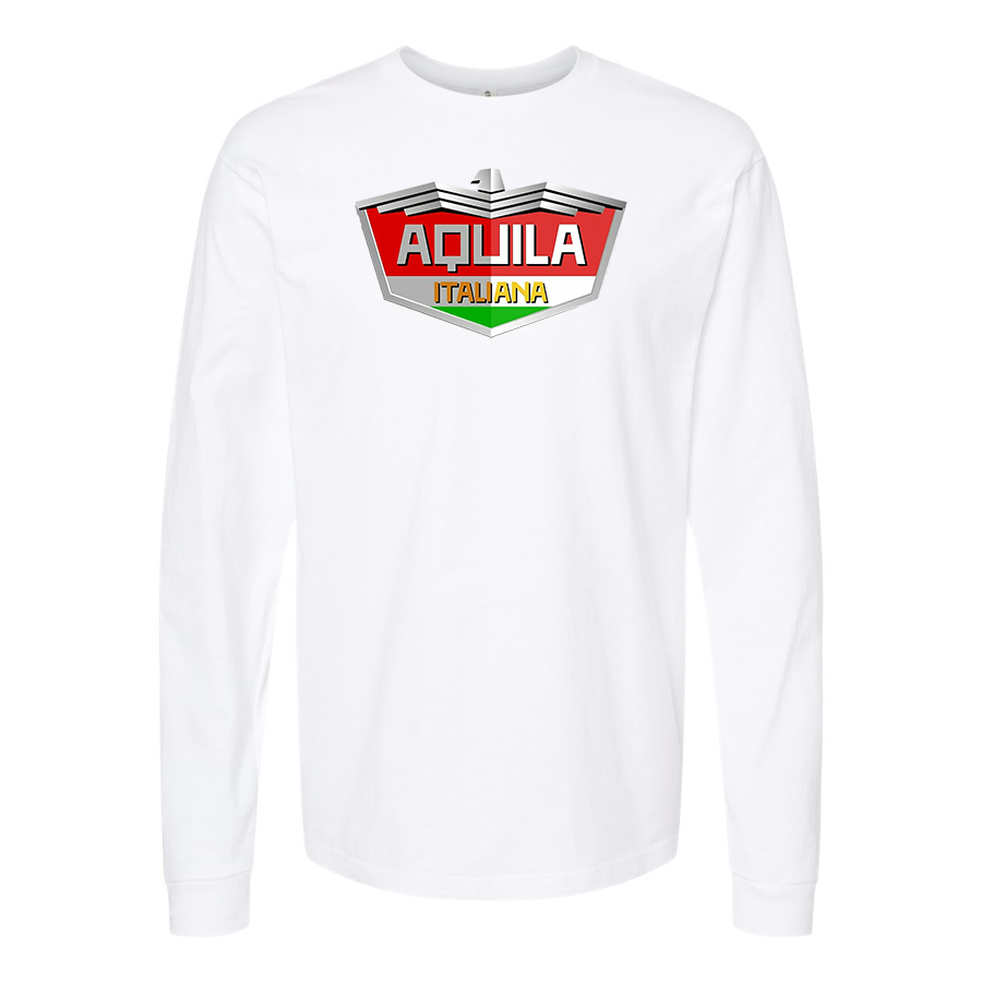 Men's Aquila Italiana  Logo Cotton Long Sleeve T-Shirt