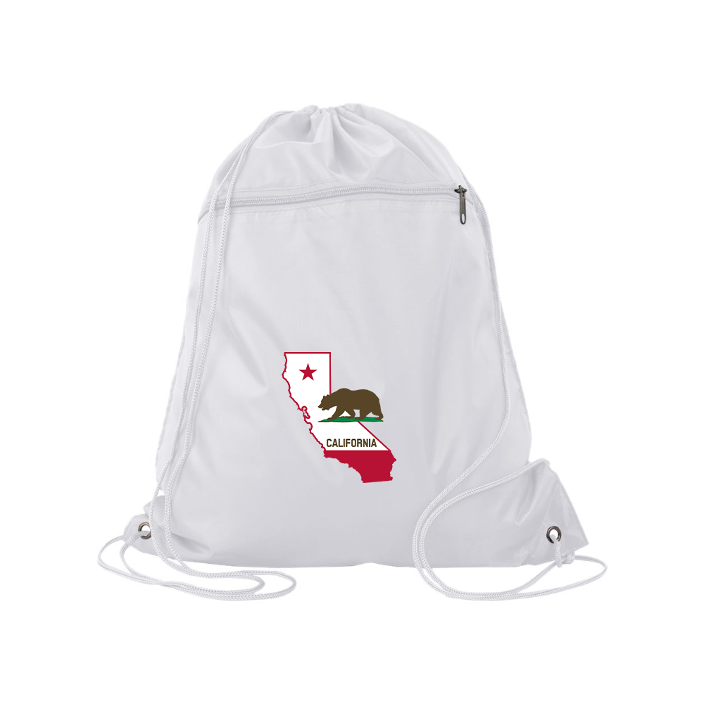 California Bear Map  Q-Tees - Polyester Cinchpack