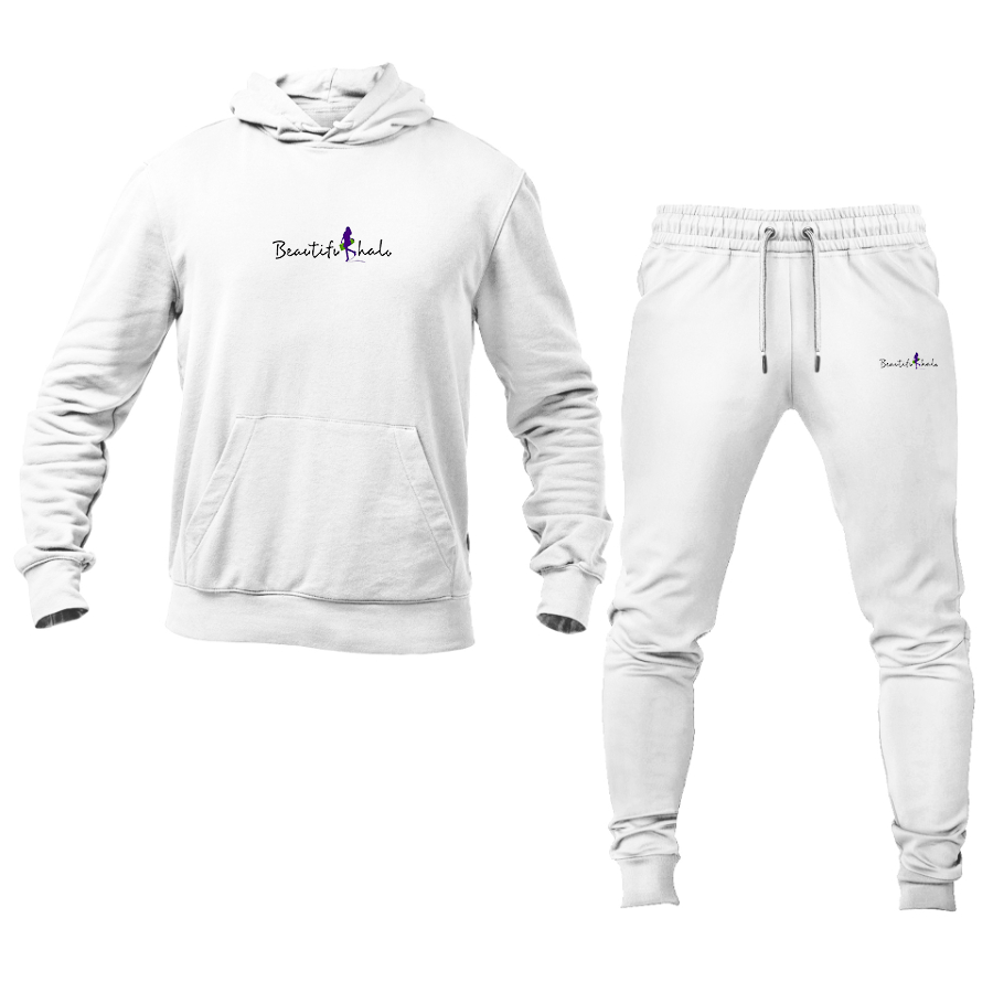 Men's Beatiful Halo Logo Hoodie Joggers Set