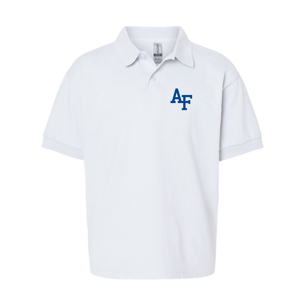 Youth Air Force Falcons  Gildan Dry Blend Jersey Polo