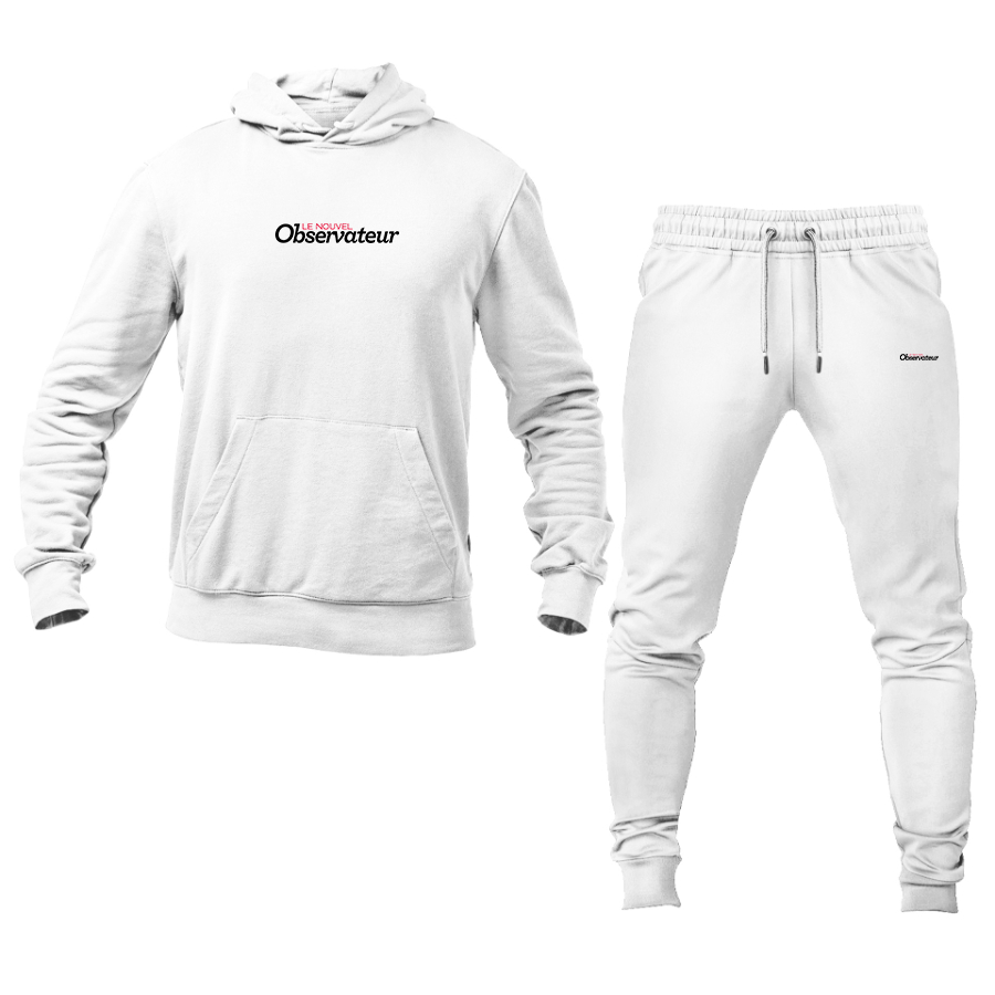 Men's Le Nouvel Observateur Logo Hoodie Joggers Set
