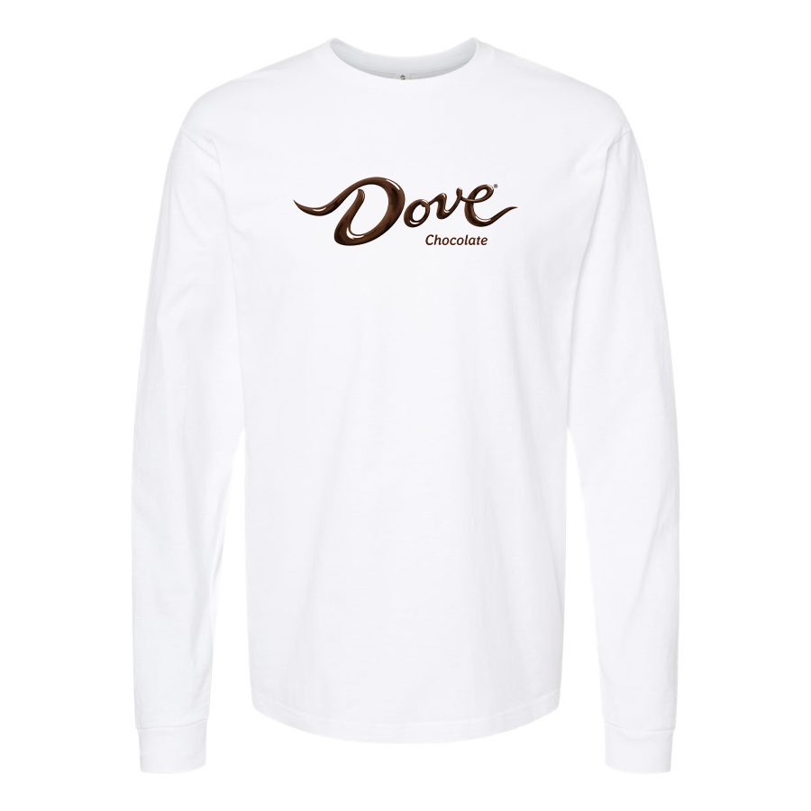 Men's Dove Сhocolate Logo Cotton Long Sleeve T-Shirt