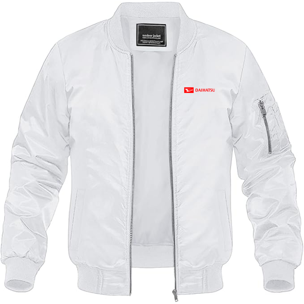Men's Daihatsu Logo Lightweight Bomber Jacket Windbreaker Softshell Varsity Jacket Coat