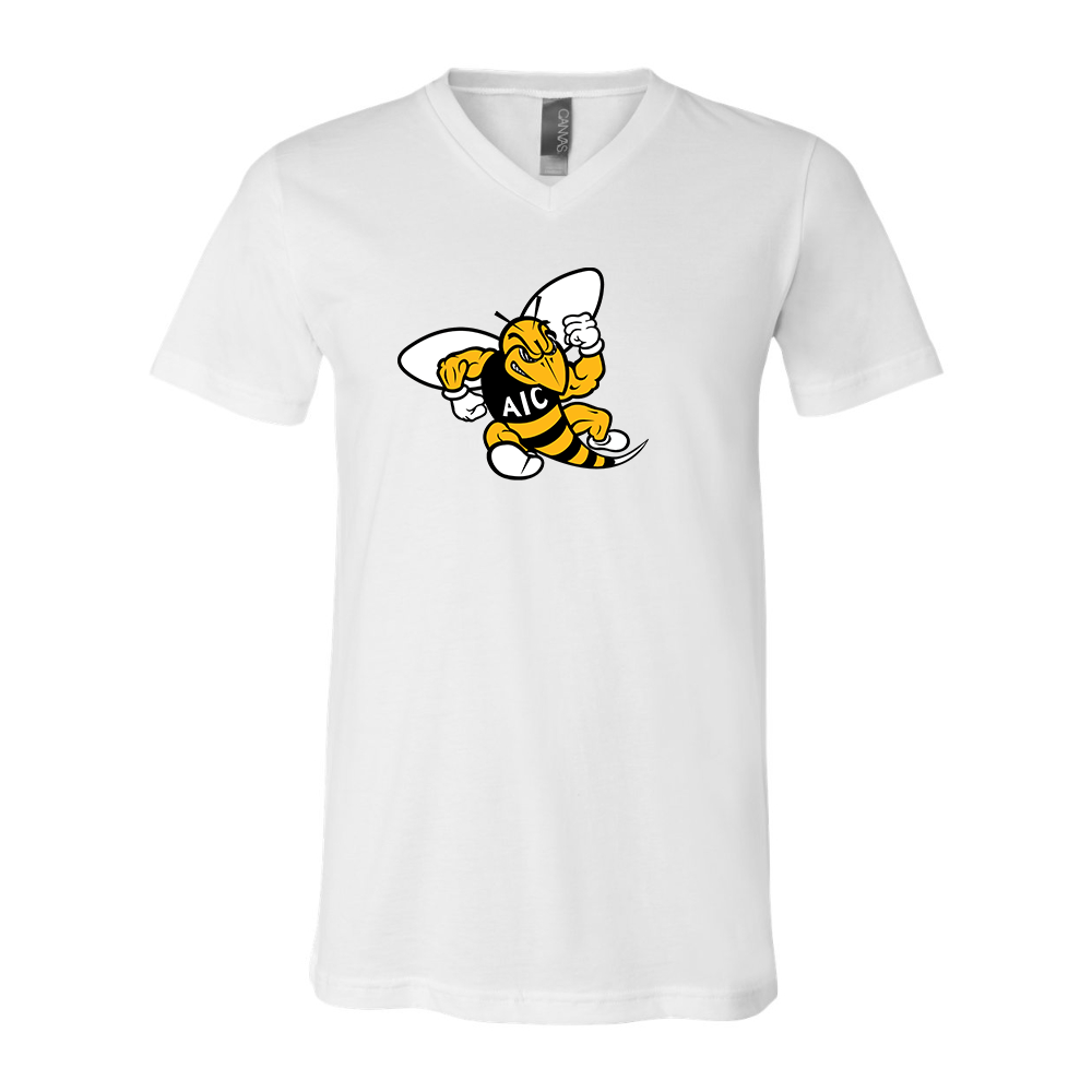 AIC Yellow Jackets BELLA  CANVAS - Jersey V-Neck T-Shirt