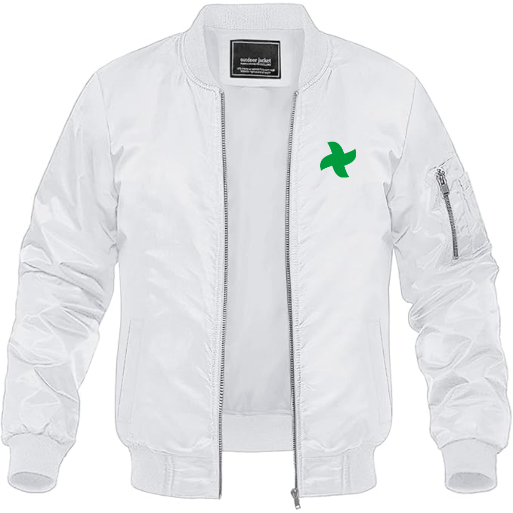Men's Thermomix Screw Logo Lightweight Bomber Jacket Windbreaker Softshell Varsity Jacket Coat