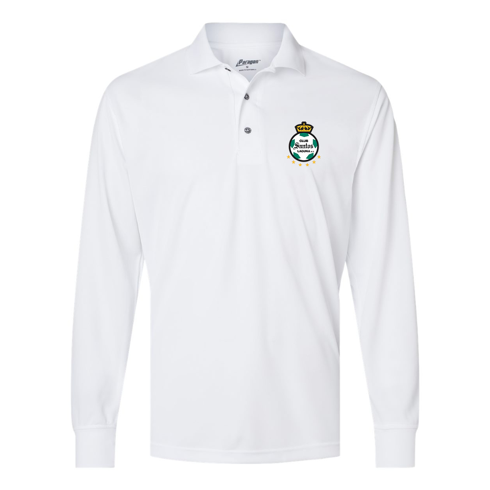 Men's Santos Laguna Soccer Paragon Prescott Long Sleeve Polo