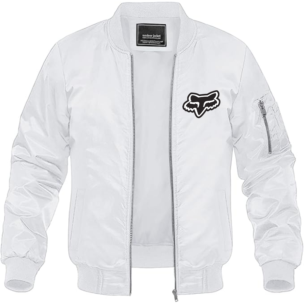 Men's  fox racing  Lightweight Bomber Jacket Windbreaker Softshell Varsity Jacket Coat