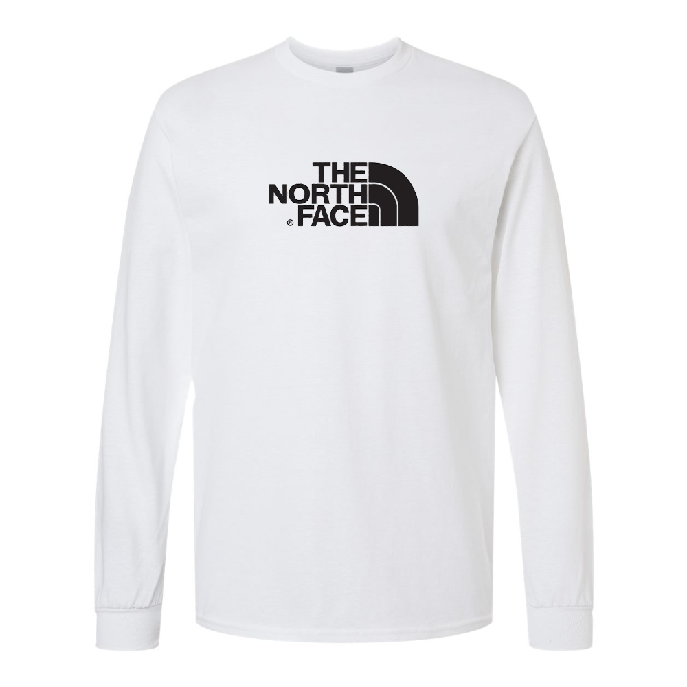 Men's  The North Face Black Gildan Heavy Cotton Long Sleeve T-Shirt