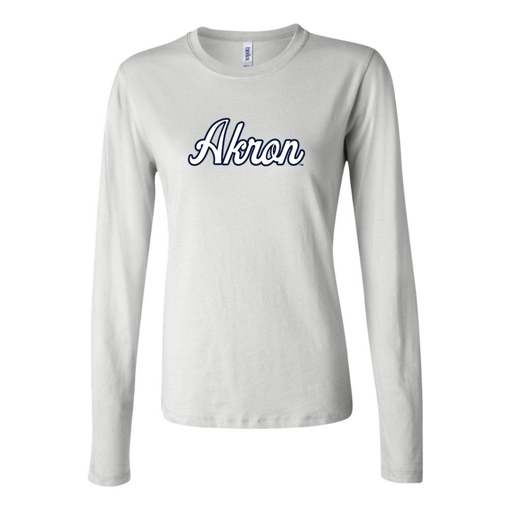 BELLA CANVAS Women’s Akron Zips  Jersey Long Sleeve Tee