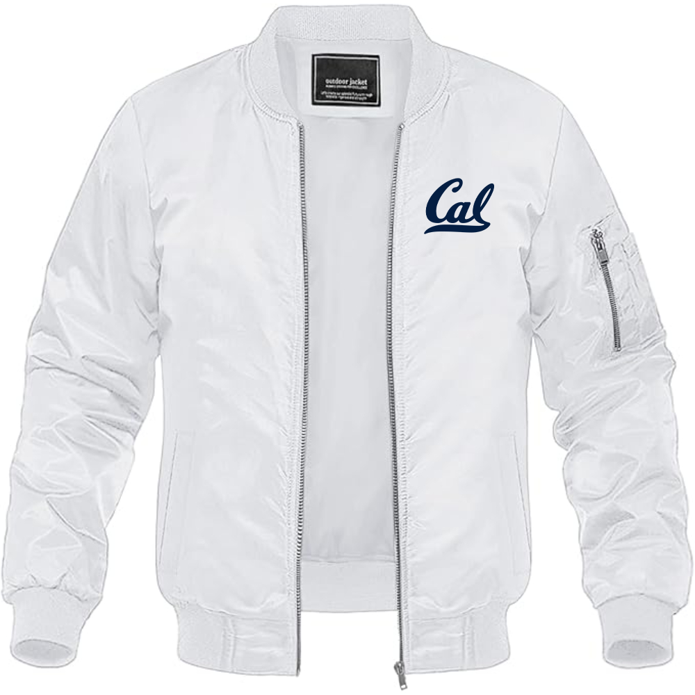 Men's California Golden Bears  Lightweight Bomber Jacket Windbreaker Softshell Varsity Jacket Coat