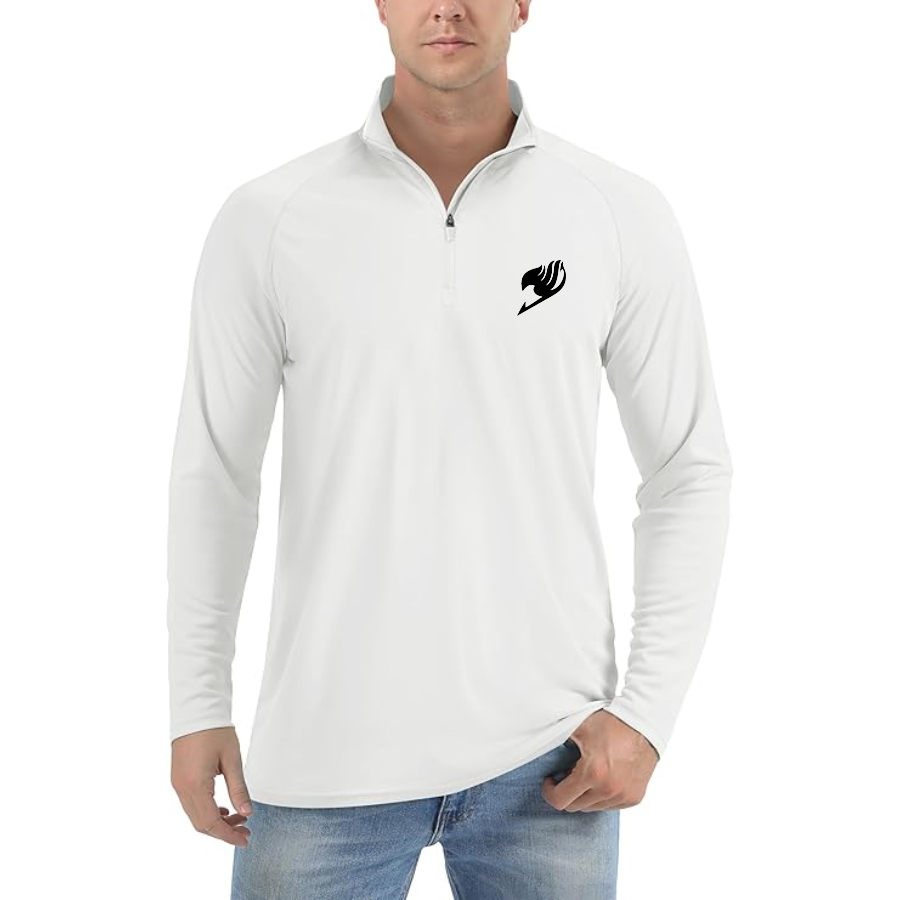 Men's Fairy Tail Lightweight Quarter-Zip Athletic Shirt Long Sleeve Performance Wear