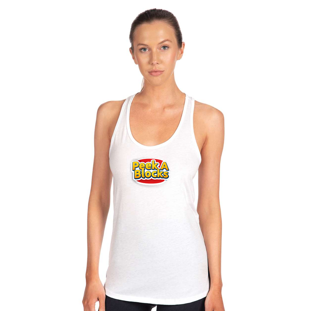 Women's Peek A Blocks Next Level Ideal Racerback Tank