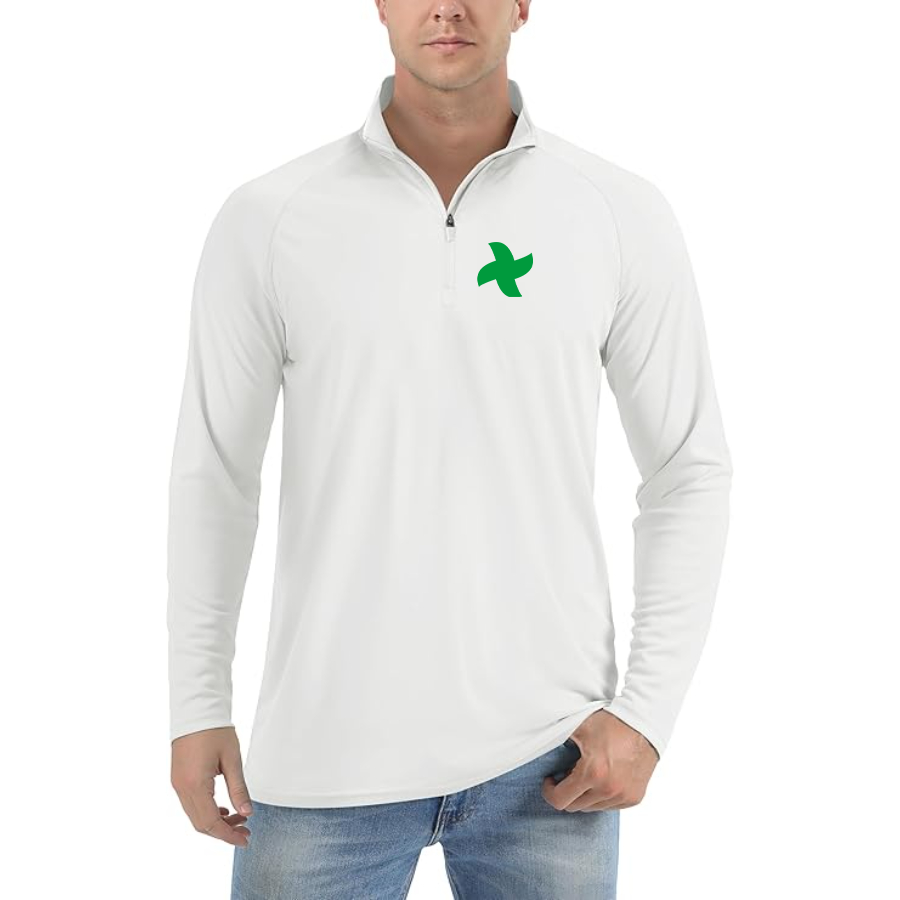 Men's Thermomix Screw Logo  Lightweight Quarter-Zip Athletic Shirt Long Sleeve Performance Wear