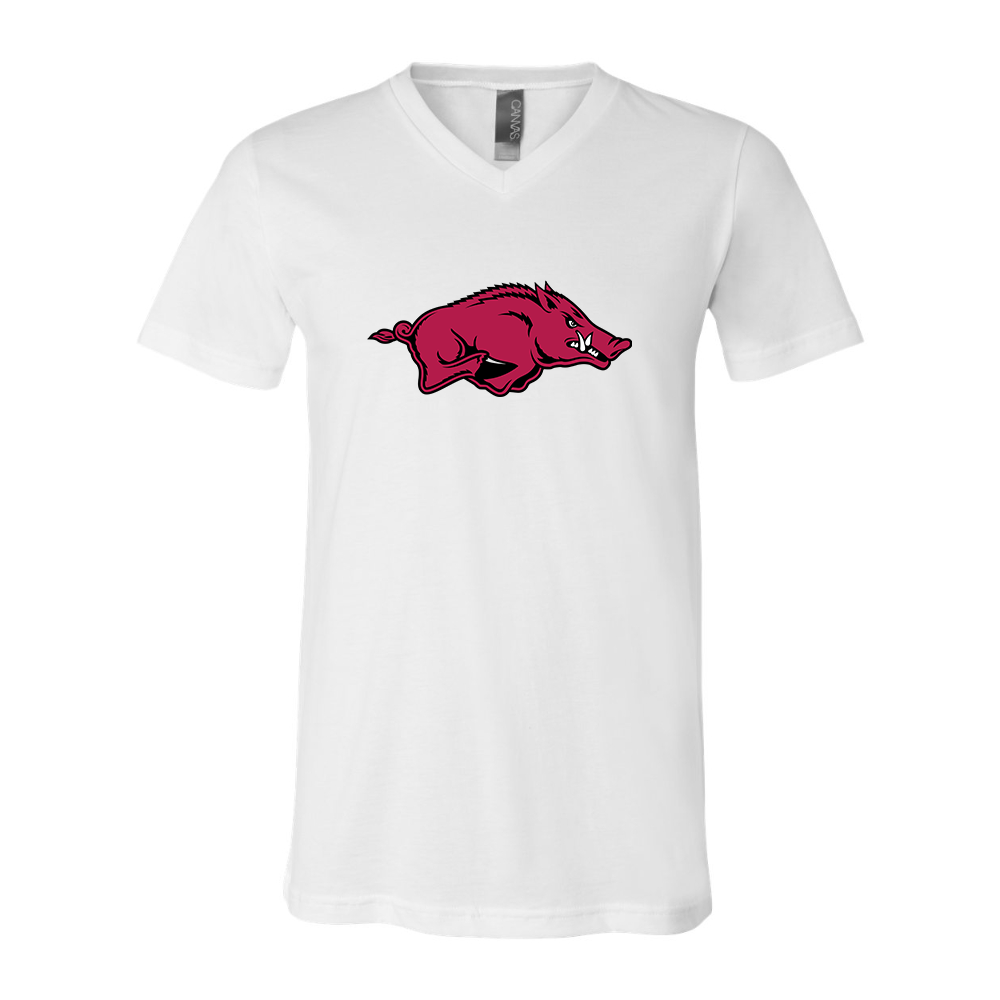 Arkansas Razorbacks  BELLA  CANVAS - Jersey V-Neck T-Shirt