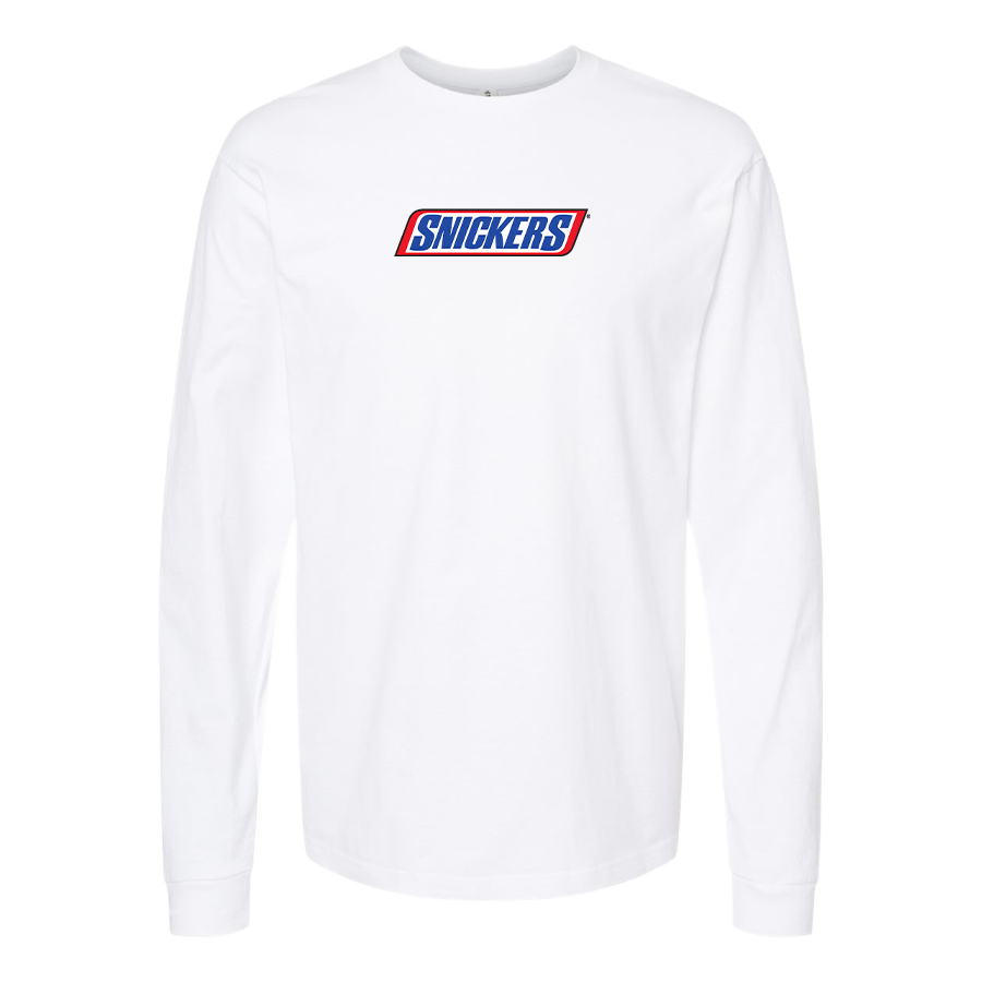Men's  Snickers Logo Cotton Long Sleeve T-Shirt