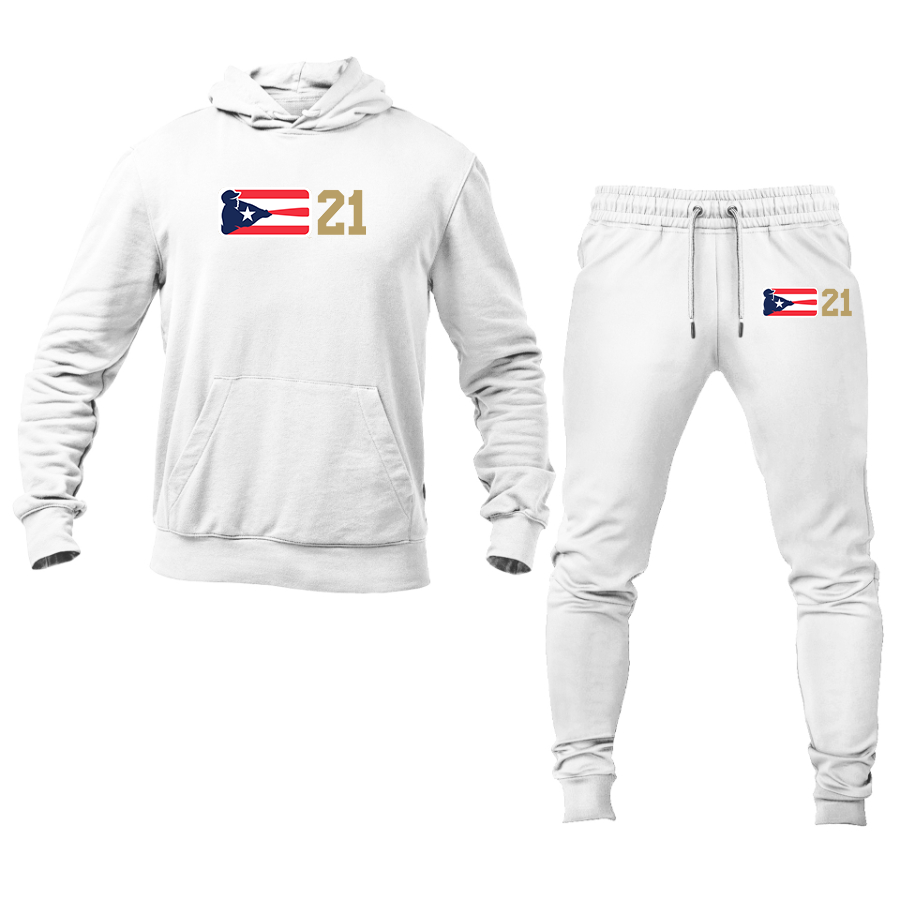 Men's Liga de Beisbol Profesional Roberto Clemente Logo Hoodie Joggers Set