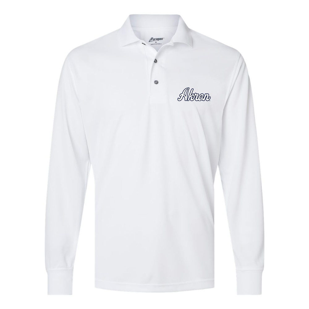 Men's Akron Zips  Paragon Prescott Long Sleeve Polo