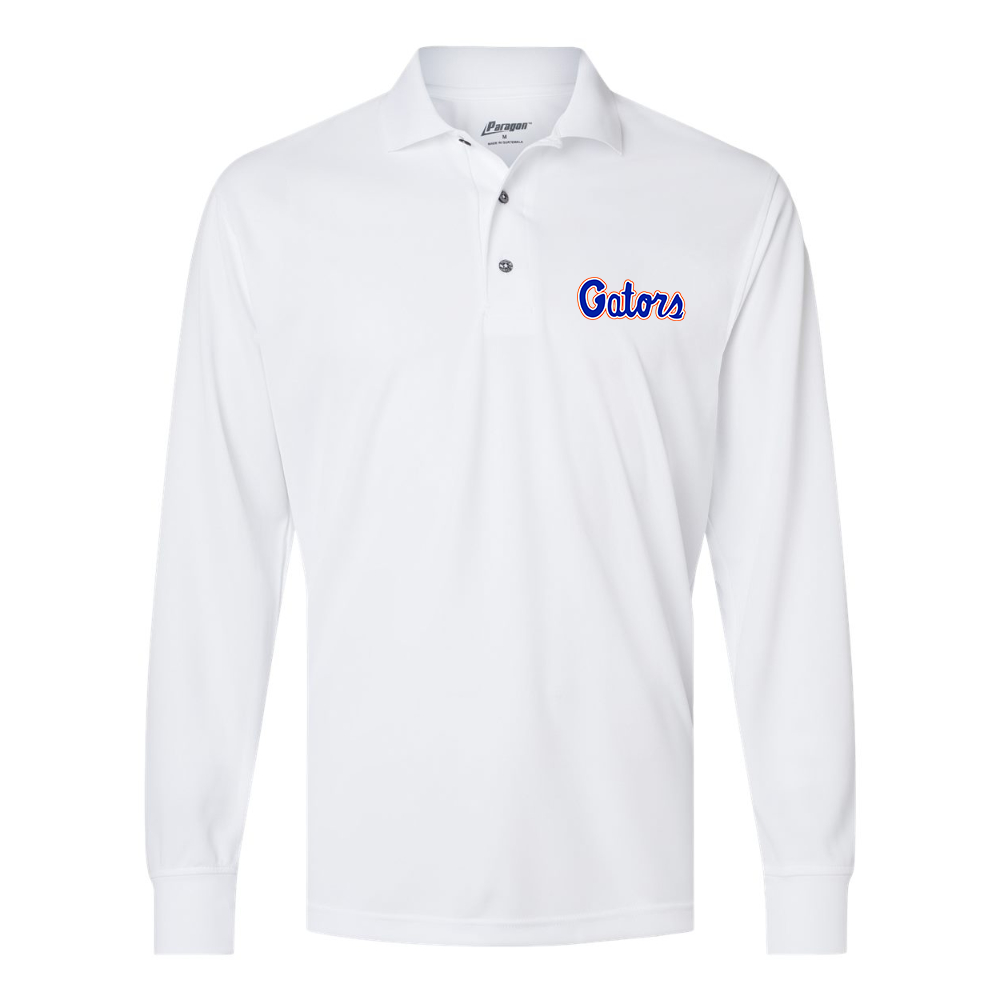 Men's  Florida Gators Script Paragon Prescott Long Sleeve Polo
