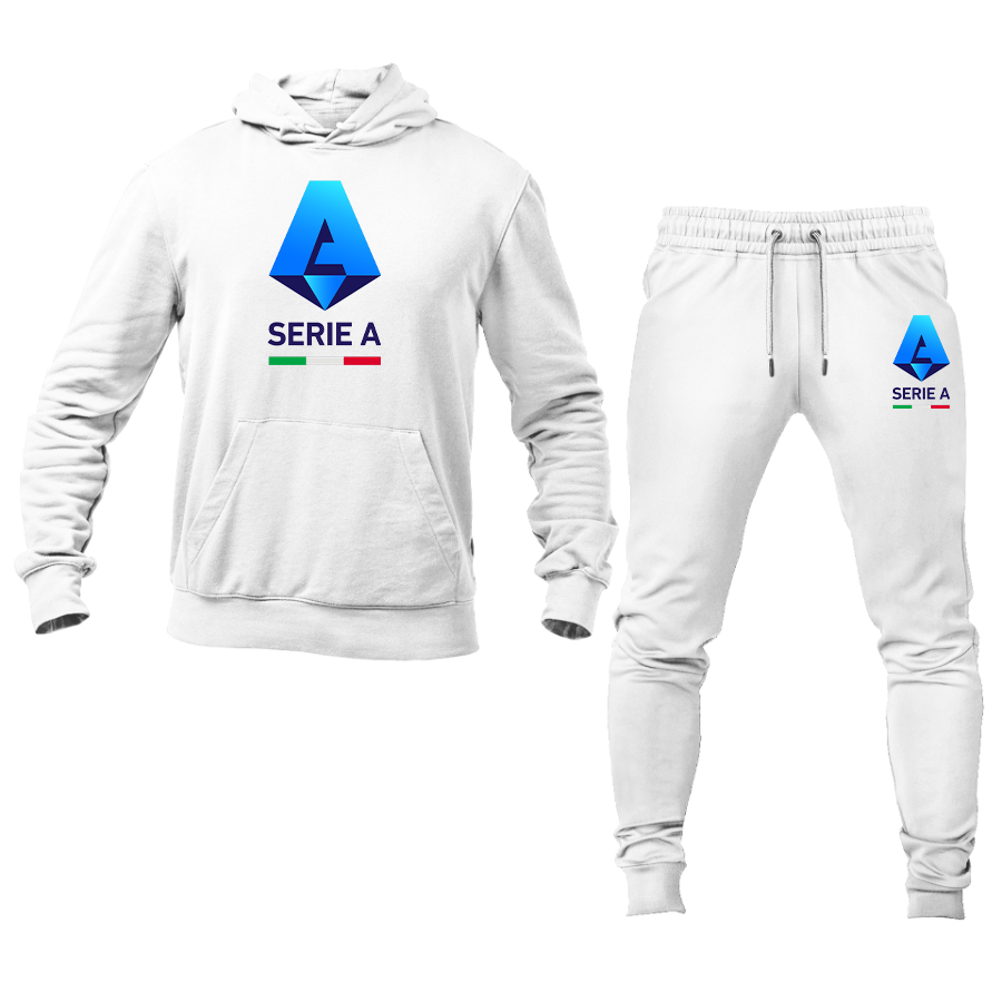 Men's Italian Serie A Logo Hoodie Joggers Set