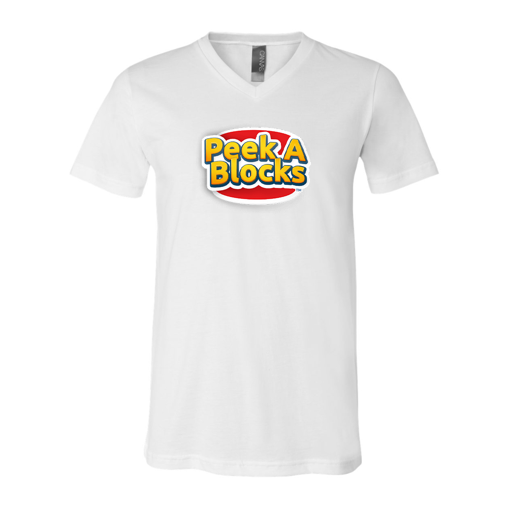 Peek A Blocks BELLA  CANVAS - Jersey V-Neck T-Shirt