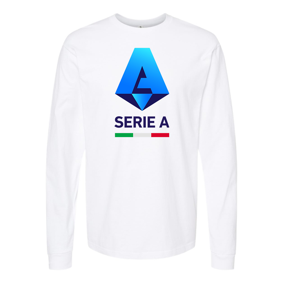 Men's Italian Serie A Logo Cotton Long Sleeve T-Shirt